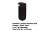 Powder Coated Outdoor Bin Round | Dual Tone