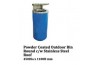Powder Coated Outdoor Bin Round c/w Stainless Steel Roof
