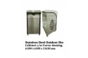 Stainless Steel Outdoor Bin Cabinet c/w Curve Awning