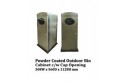 Powder Coated Outdoor Bin Cabinet c/w Cap Opening