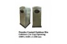 Powder Coated Outdoor Bin Cabinet c/w Cap Opening