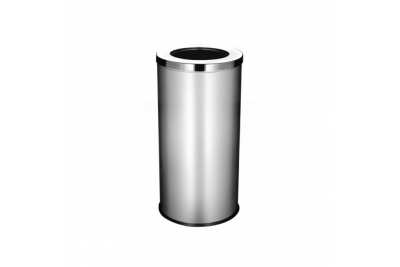 Stainless Steel Bin Round c/w Open Top (Black Powder Coated)