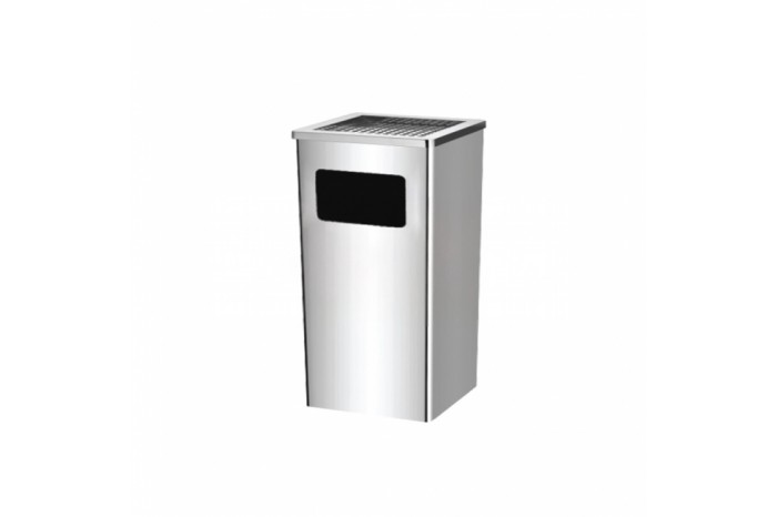 Stainless Steel Bin Square c/w Ashtray Top