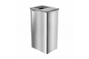 Stainless Steel Bin Rectangular c/w 3/5 Open & 2/5 Ashtray Top