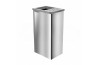 Stainless Steel Bin Rectangular c/w 3/5 Open & 2/5 Ashtray Top
