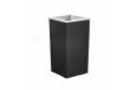Stainless Steel Bin Square c/w Open Top (Black Powder Coated)