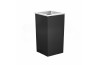 Stainless Steel Bin Square c/w Open Top (Black Powder Coated)