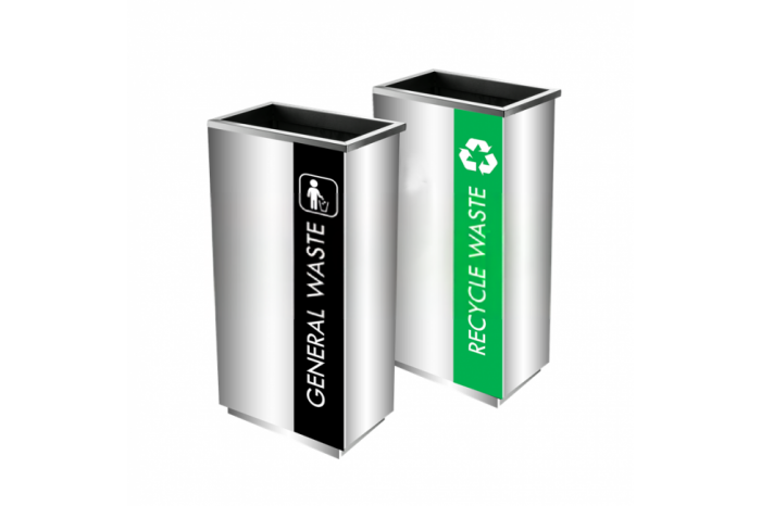 Stainless Steel Rectangular Bin c/w Open Top