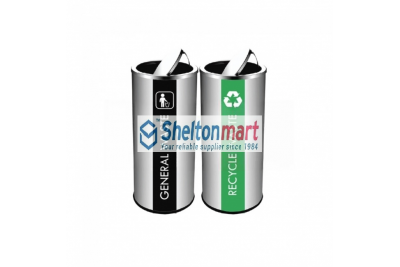 Stainless Steel Round Bin c/w Flip Top
