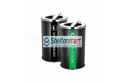 Black Powder Coated Stainless Steel Recycle Bin Round c/w Flip Top (2 In 1)