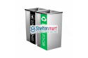 Stainless Steel Recycle Bin Square c/w Open Top (2 In 1)