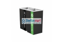 Black Powder Coated Stainless Steel Recycle Bin Square c/w Open Top (2 In 1)