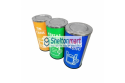 Stainless Steel Recycle Bin Round c/w Flip Top (3 In 1)