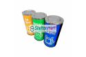 Black Powder Coated Stainless Steel Recycle Bin Round c/w Flip Top (3 In 1)