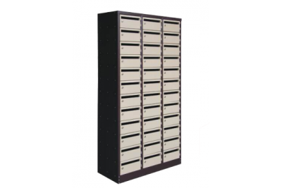 36 Compartment Steel Locker with Steel Swinging Door c/w Camlock