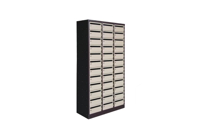 36 Compartment Steel Locker with Steel Swinging Door c/w Camlock