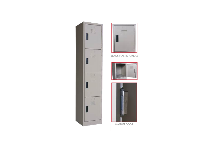 4 Compartment Steel Locker
