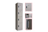 4 Compartment Steel Locker with Black Handle Only & Magnet Door(ECONOMY)