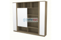 OPEN SHELF + SLIDING DOOR + SWINGING DOOR HIGH CABINET