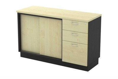 Sliding Door + Fixed Pedestal 2D1F