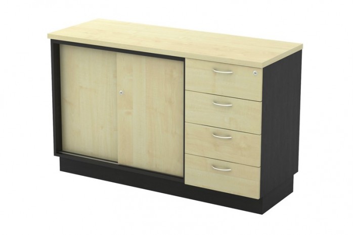 Sliding Door + Fixed Pedestal 4D