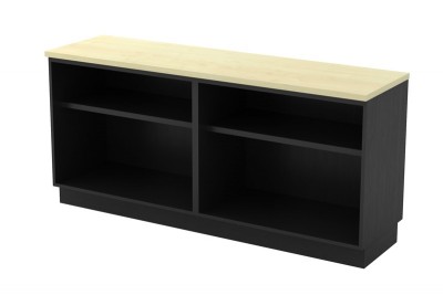 Dual Open Shelf Low Cabinet