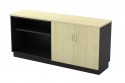 Open Shelf + Swinging Door Low Cabinet