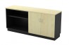 Open Shelf + Swinging Door Low Cabinet