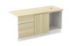 Open Shelf + Swinging Door (L) + Fixed Pedestal 1D1F