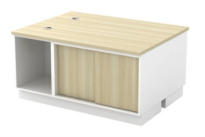 Open Shelf + Sliding Door