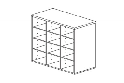 Pigeon Hole Low Cabinet