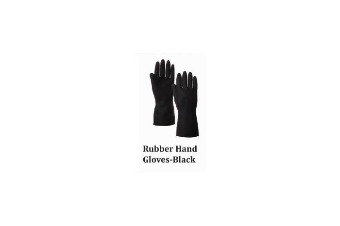 Rubber Hand Gloves - Black