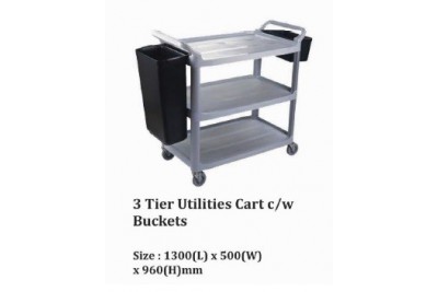 3 Tier utilities Cart c/w Buckets