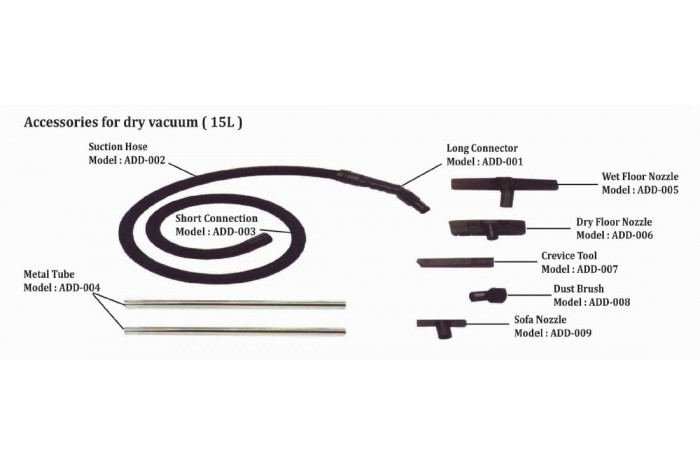 Accessories for Dry Vacuum (15L)