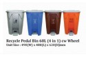 Recycle Pedal Bin 68L (4 in 1)