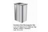 Stainless Steel Rectangular Bin c/w 3/5 Open & 2/5 Ashtray Top