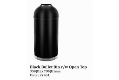 Black Bullet Bin c/w Open Top