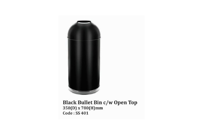 Black Bullet Bin c/w Open Top