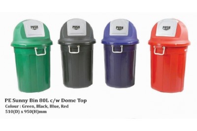 PE Sunny Bin 80L c/w Dome Top