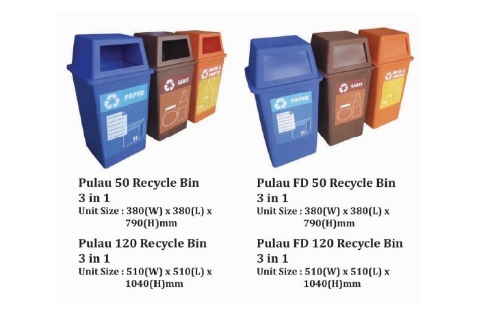 Pulau Recycle Bin 3 in 1