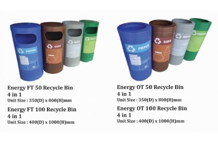 Energy Recycle Bin 4 in 1