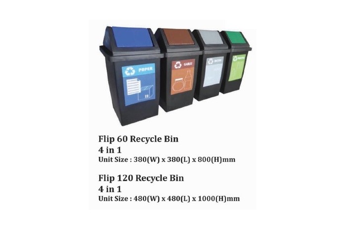 Flip Recycle Bin 4 in 1