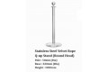 Stainless Steel Velvet Rope Q-up Stand (Round Head)