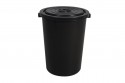 Dustbin 32 Gallon w Cover - Black