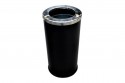 Stainless Steel Bin Round c/w Open Top (Black Powder Coated)