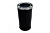 Stainless Steel Bin Round c/w Open Top (Black Powder Coated)
