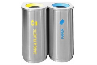 Stainless Steel Recycle Bin Round 2 in 1