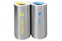 Stainless Steel Recycle Bin Round 2 in 1