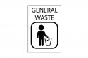 A4 size : General Waste or Food Remains (White)