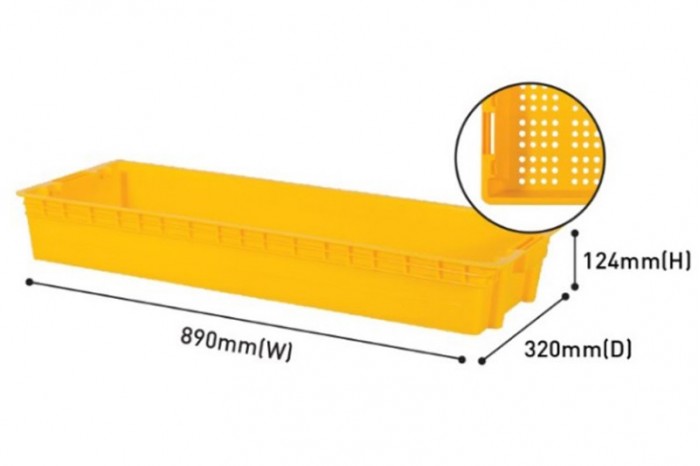 Industrial Stackable Tray - Yellow